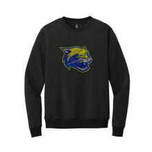 Load image into Gallery viewer, Hooch - District® Perfect Weight® Fleece Crew w/"Cougar Head" in RHINESTONES (Adult)