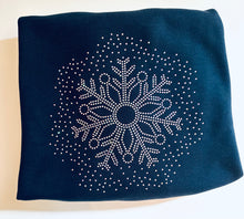 Load image into Gallery viewer, Rhinestone "Snowflake" District® Perfect Weight® Fleece Crew