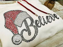 Load image into Gallery viewer, "BELIEVE" Rhinestone Gildan® Softstyle® Pullover Hooded Sweatshirt
