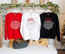 Load image into Gallery viewer, Cute Santa SPANGLES Gildan® Softstyle® Crewneck Sweatshirt