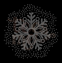 Load image into Gallery viewer, Rhinestone "Snowflake" District® Perfect Weight® Fleece Crew