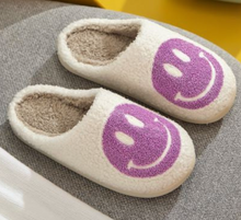 Load image into Gallery viewer, RETRO Smiley Face Slippers - Soft, Plush & Comfy