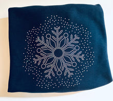 Load image into Gallery viewer, Rhinestone &quot;Snowflake&quot; District® Perfect Weight® Fleece Crew
