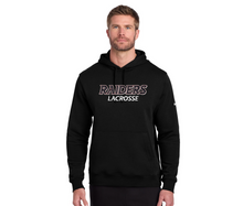 Load image into Gallery viewer, Raiders - Nike Men's Club Fleece Sleeve Swoosh Pullover Hoodie w/ "Raiders Lacrosse"
