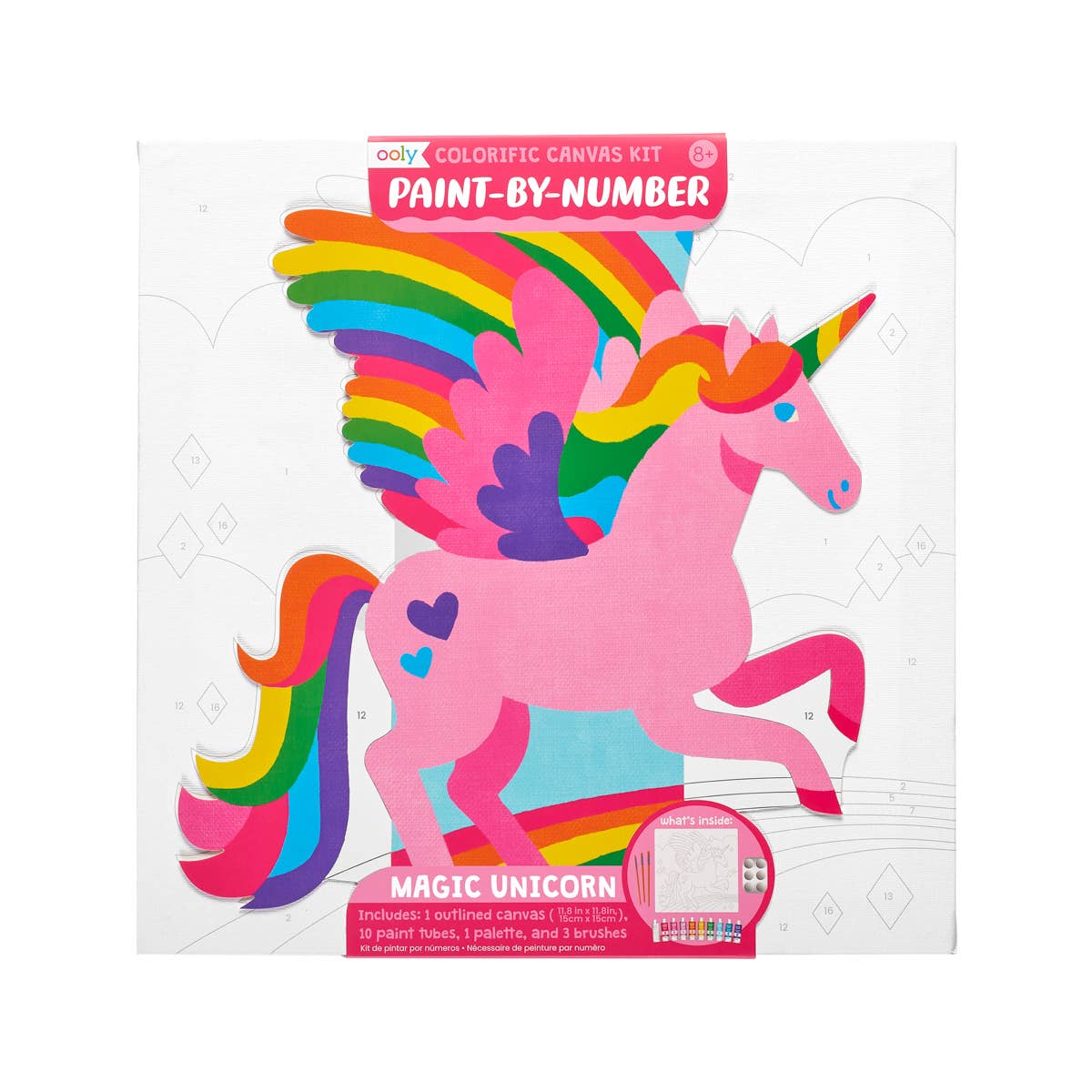 colorific canvas paint by number kit - magic unicorn colorific canvas paint by number kit - magic unicorn